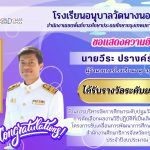 โรงเรียนอนุบาลวัดนางนอง ขอแสดงความยินดี กับ นายวีระ ปรางค์รัตนศิลา ผู้อำนวยการโรงเรียนอนุบาลวัดนางนอง เนื่องในโอกาส ได้รับรางวัลระดับยอดเยี่ยม ด้านการบริหารจัดการศึกษาระดับปฐมวัย (ผู้บริหารสถานศึกษา) การคัดเลือกผลงานวิธีปฏิบัติที่เป็นเลิศ (BEST PRACTICE) โครงการขับเคลื่อนการพัฒนาการศึกษาปฐมวัยในระดับพื้นที่ สำนักงานศึกษาธิการจังหวัดกรุงเทพมหานคร ประจำปีงบประมาณ 2568