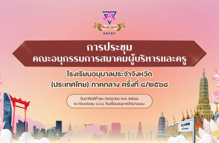 การประชุมคณะอนุกรรมการสมาคมผู้บริหารและครู โรงเรียนอนุบาลประจำจังหวัด (ประเทศไทย) ภาคกลาง ครั้งที่ 4…